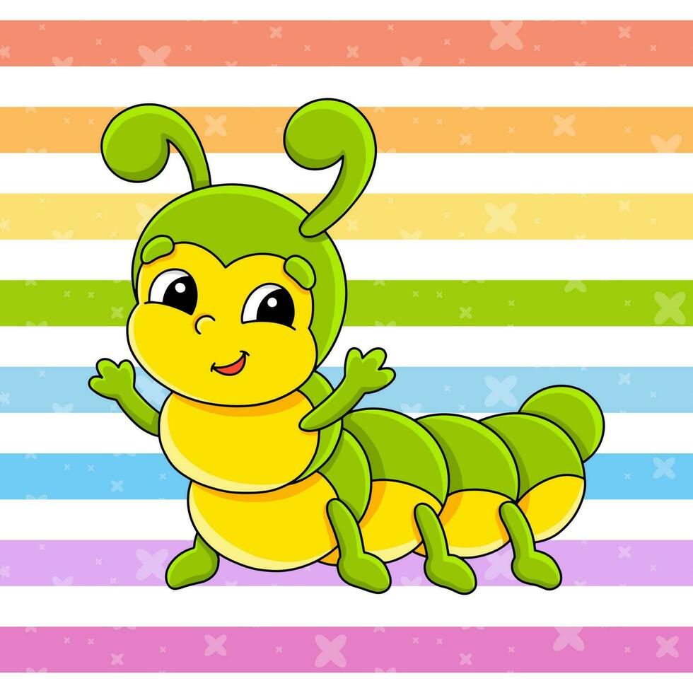 Colorful vector illustration. cartoon character. Isolated on abstract background. Design element. Template for your design. Vector illustration.