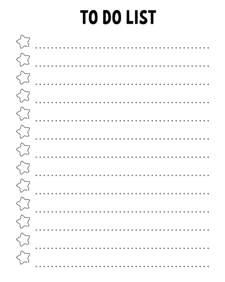 Lined sheet template. Handwriting paper. For diary, planner, checklist, wish list. Vector illustration isolated on white background.