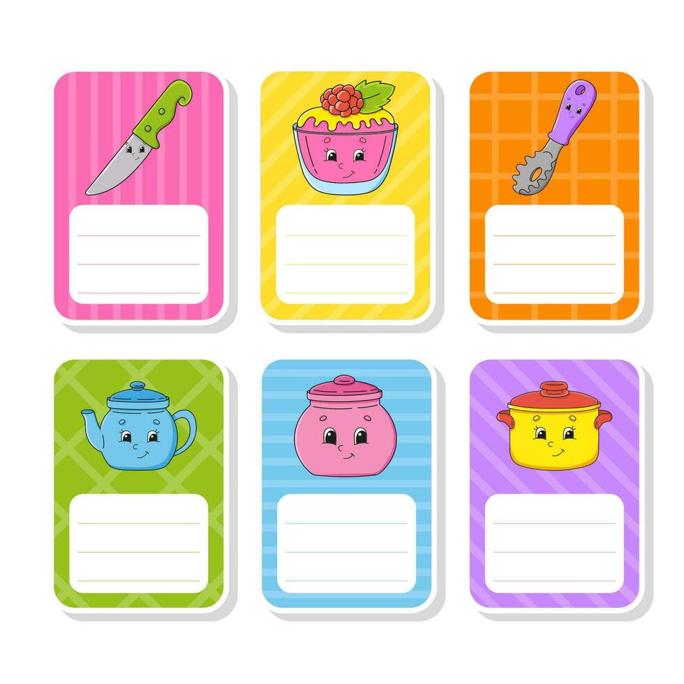 Gift tags. For holidays with space for your text. Bright stickers. Rectangular label. . vector