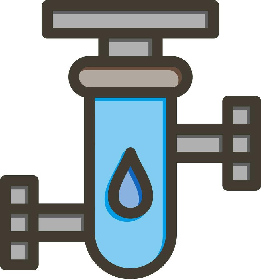 Water Filter Vector Thick Line Filled Colors Icon Design