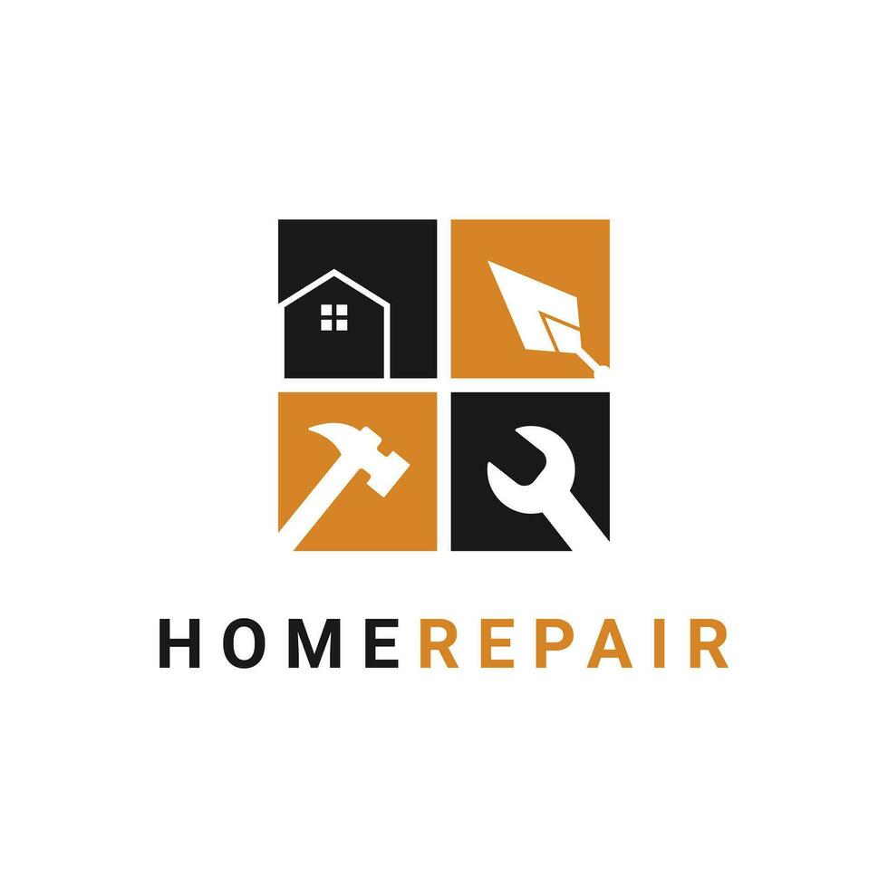 hogar reparar logo diseño moderno modelo vector