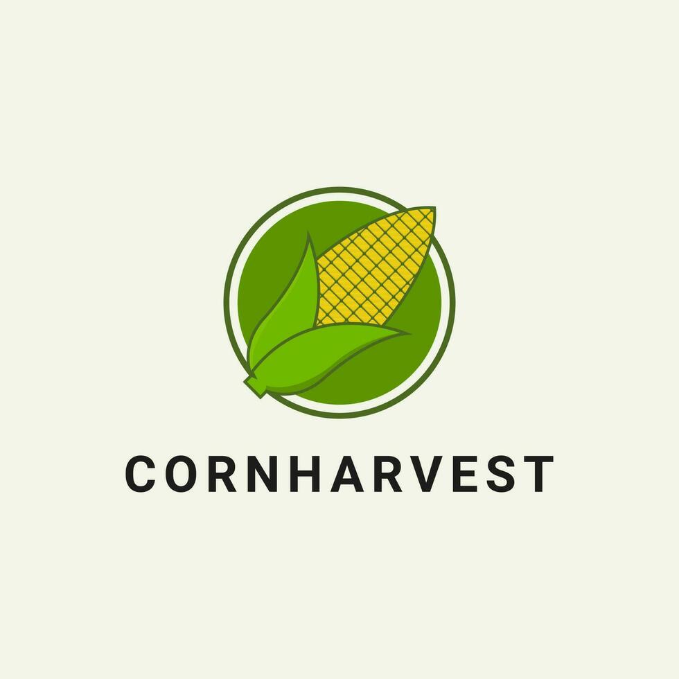 Corn Harvest Logo Design Template Modern vector