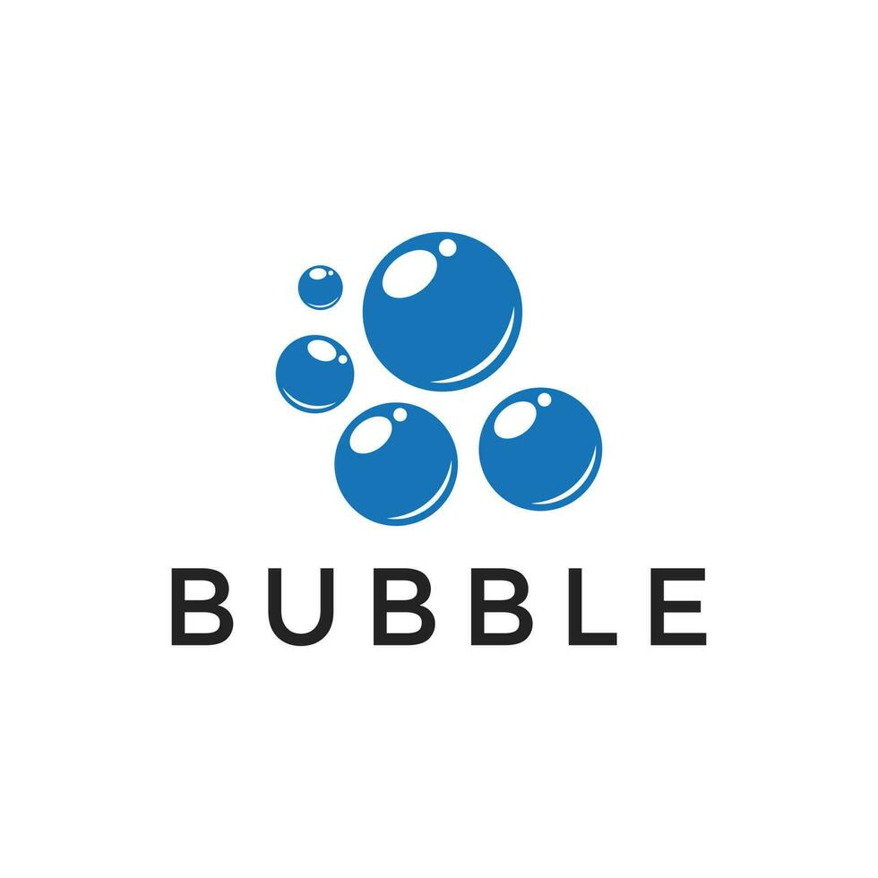 Water bubble blue logo design template vector