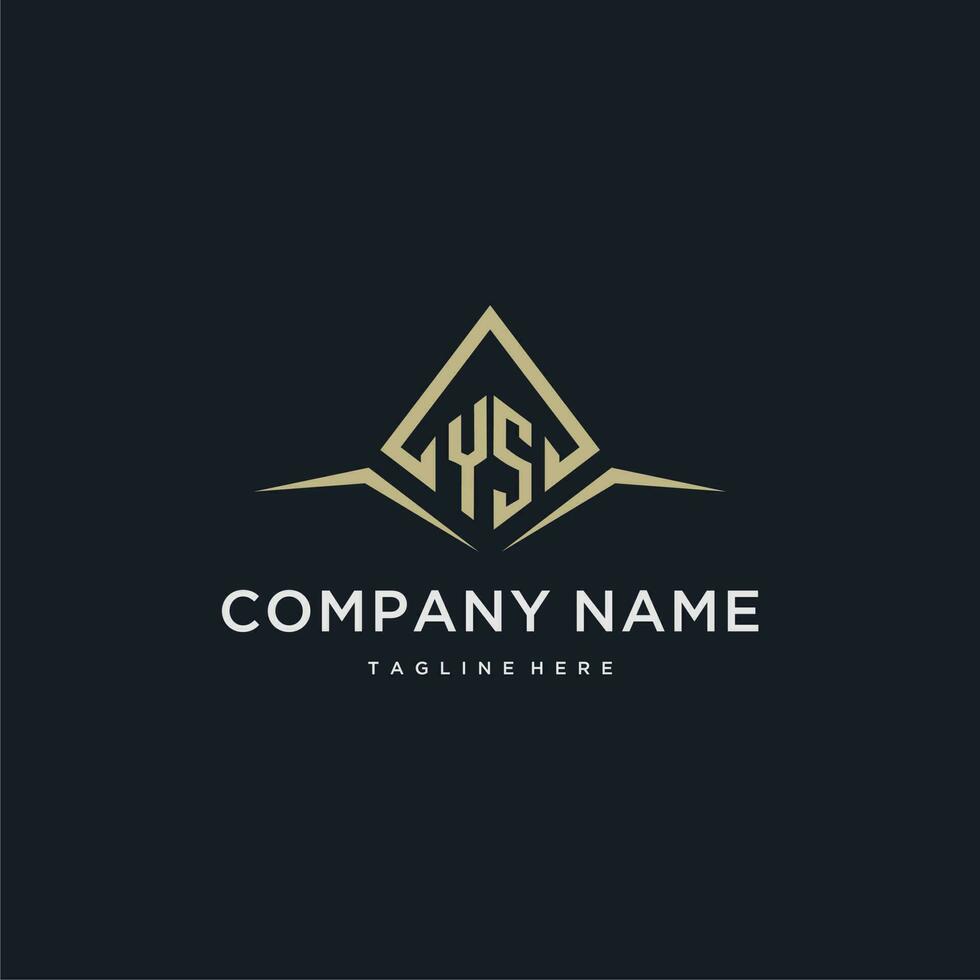YS initial monogram logo for real estate with polygon style vector