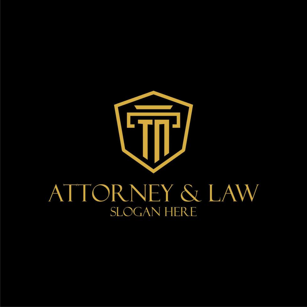 TN initial monogram for lawfirm logo ideas with creative polygon style design vector