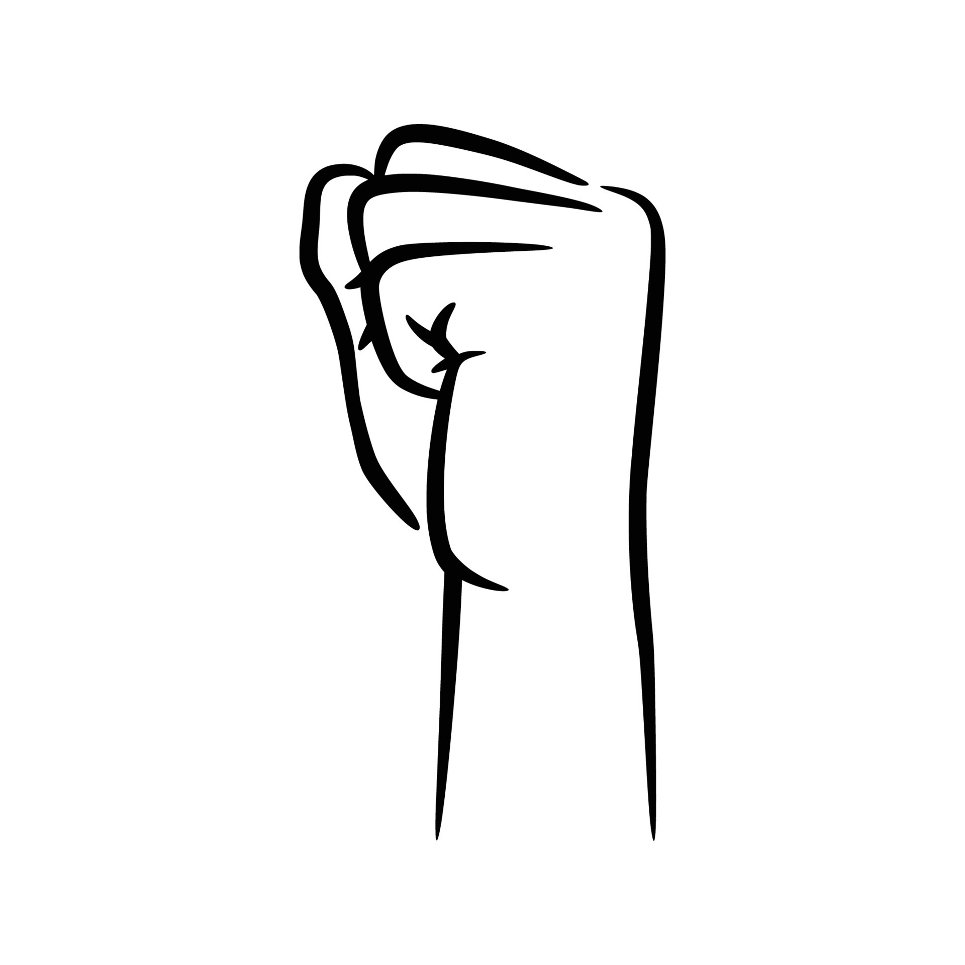 Human fist punch line art vector illustration 24648379 Vector Art at