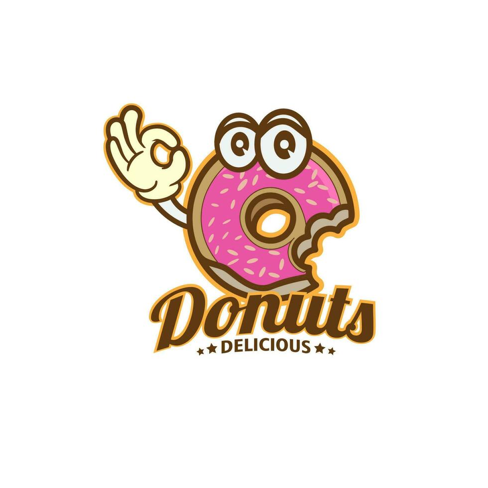 diseño logo rosquillas vector ilustración