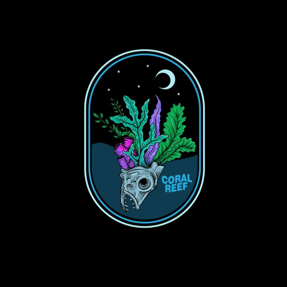 design logo sea plants vector illustration