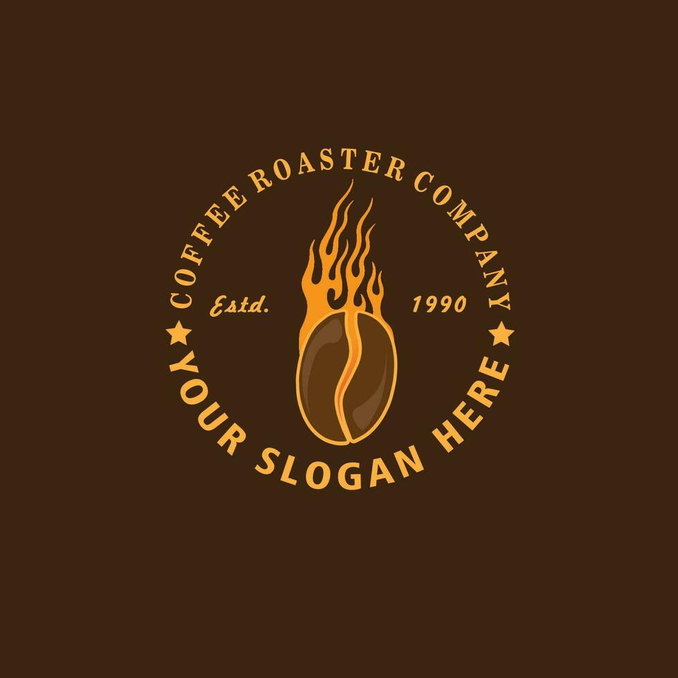 design logo coffee roasting vector illustration