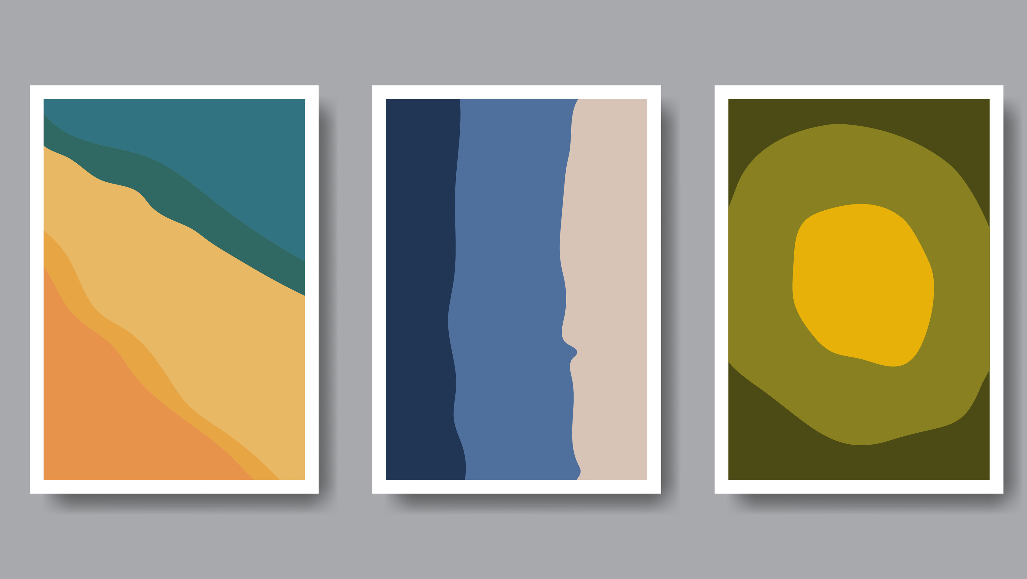 decorative abstract art with vintage color for wall decoration. vector