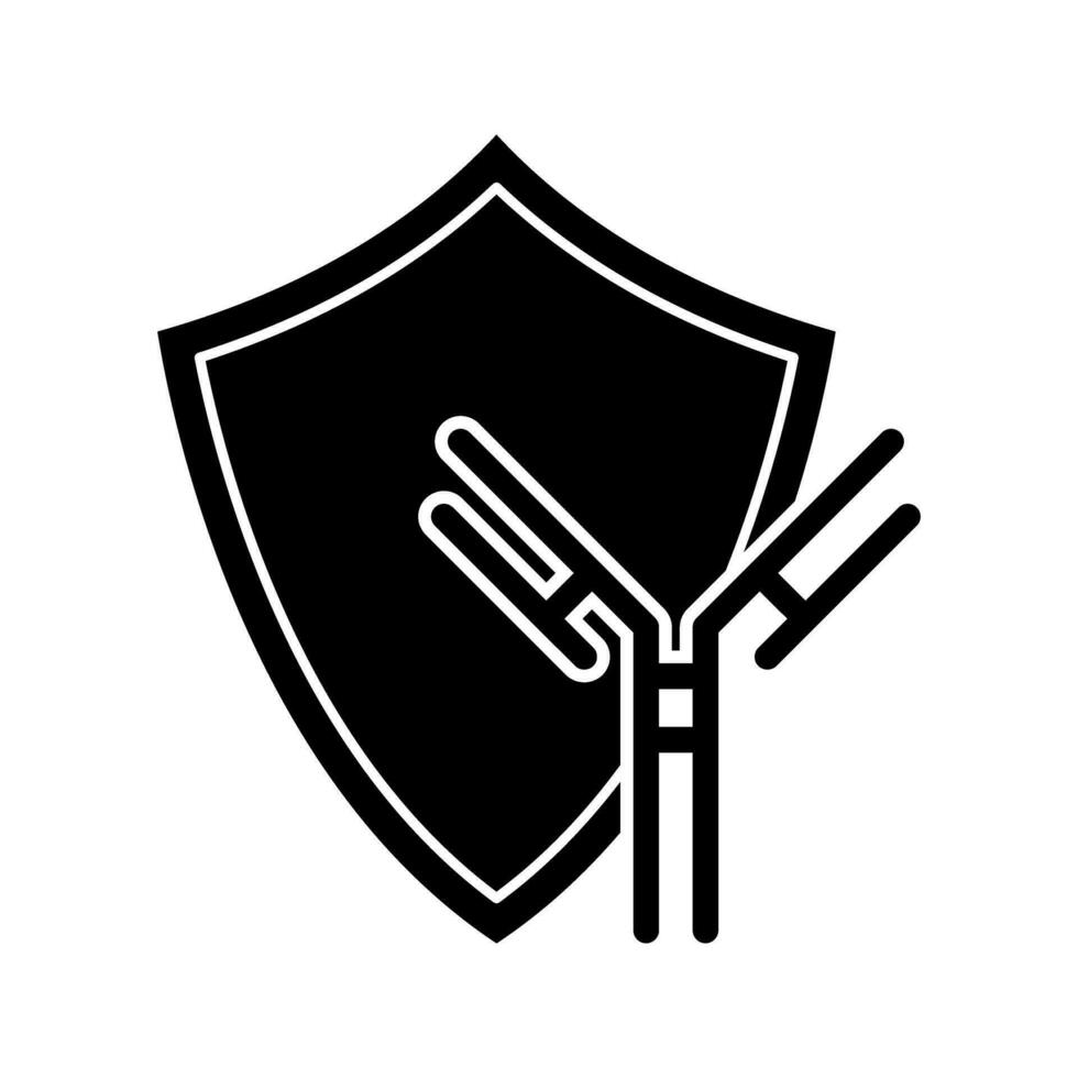 shield with antibody icon vector
