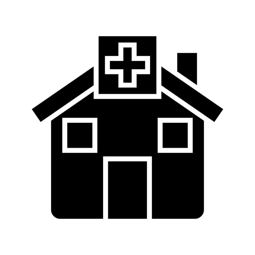 illustration of hospital building icon vector