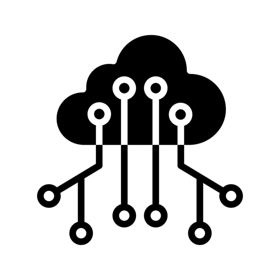 nube informática icono vector