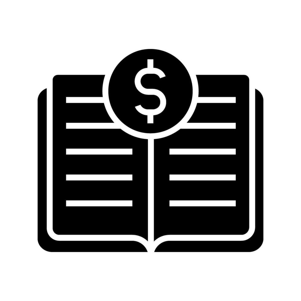 book with money icon vector