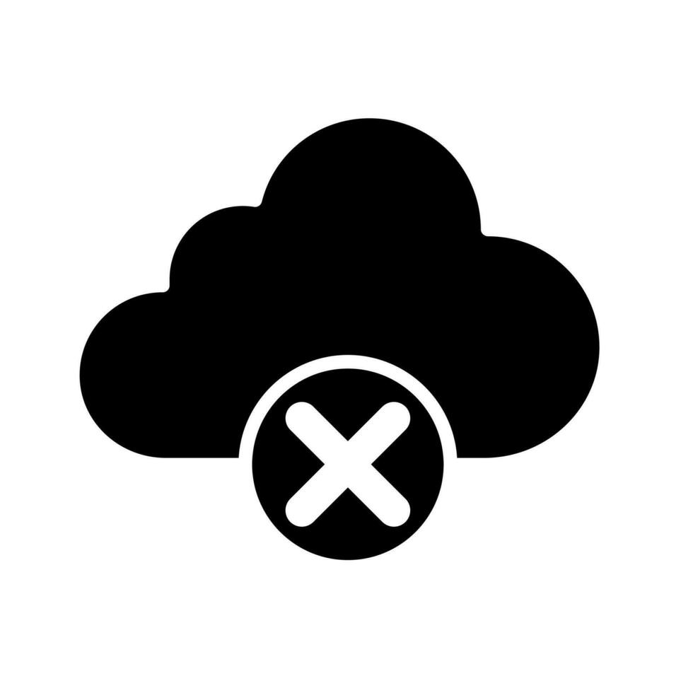 cloud error icon vector