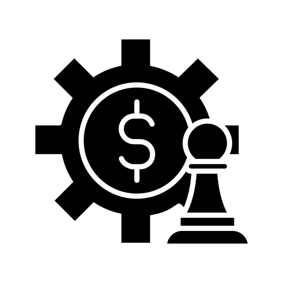 illustration of business strategy icon vector