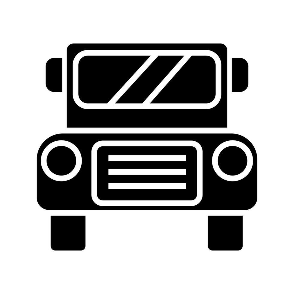 front view of car icon vector