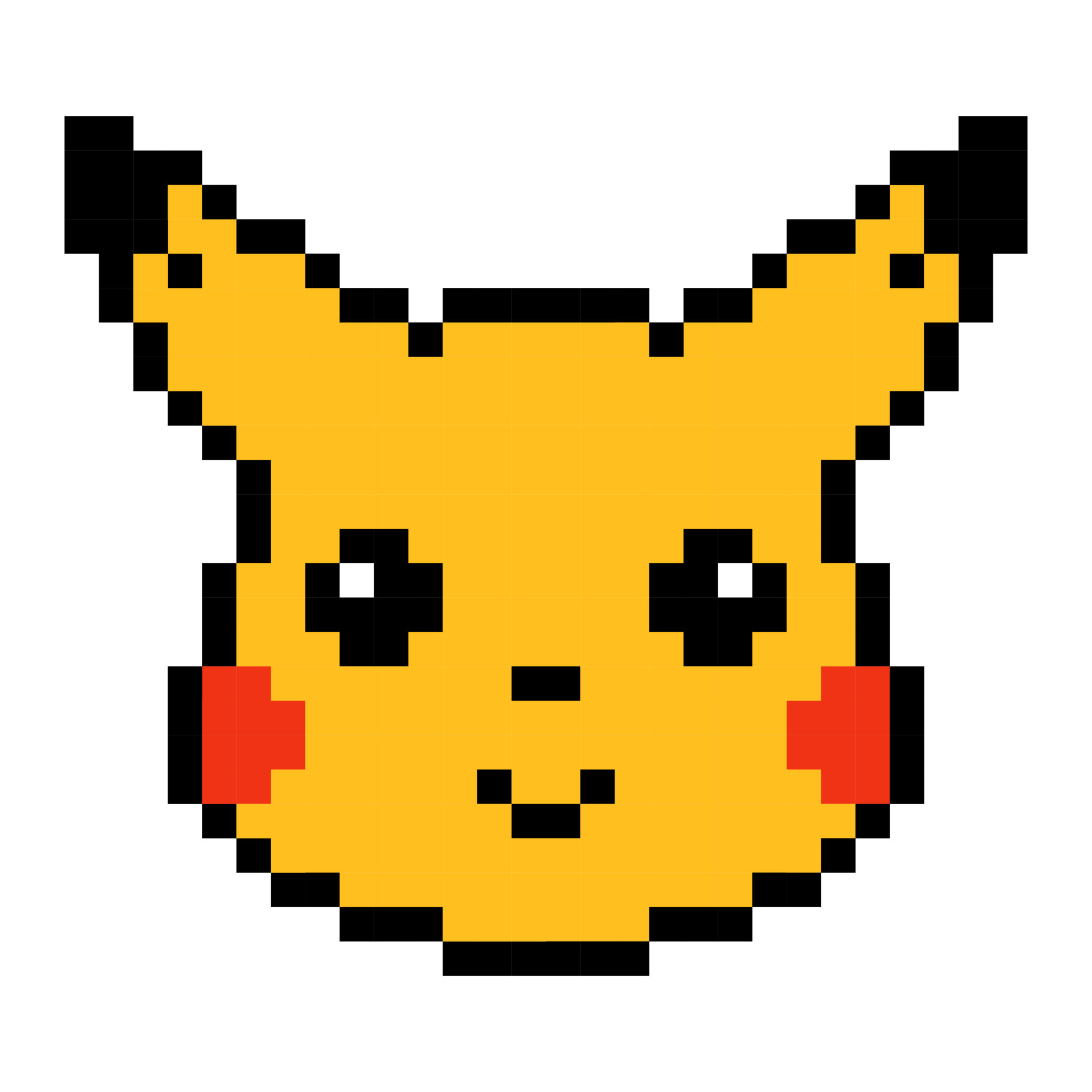 pikachu pixel art. 90s cartoon character 24649100 Vector Art at Vecteezy