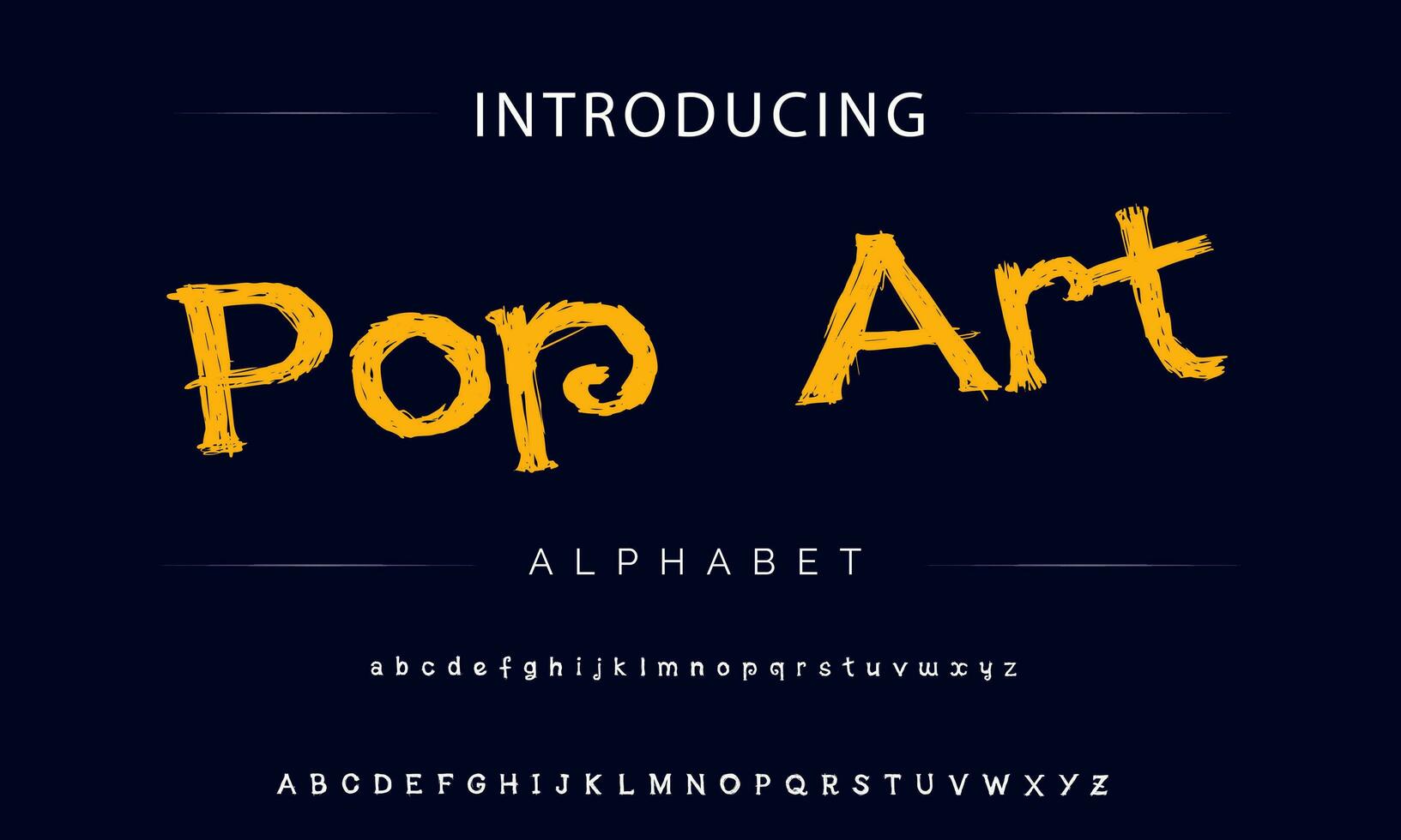 Colorful stylized font and alphabet vector