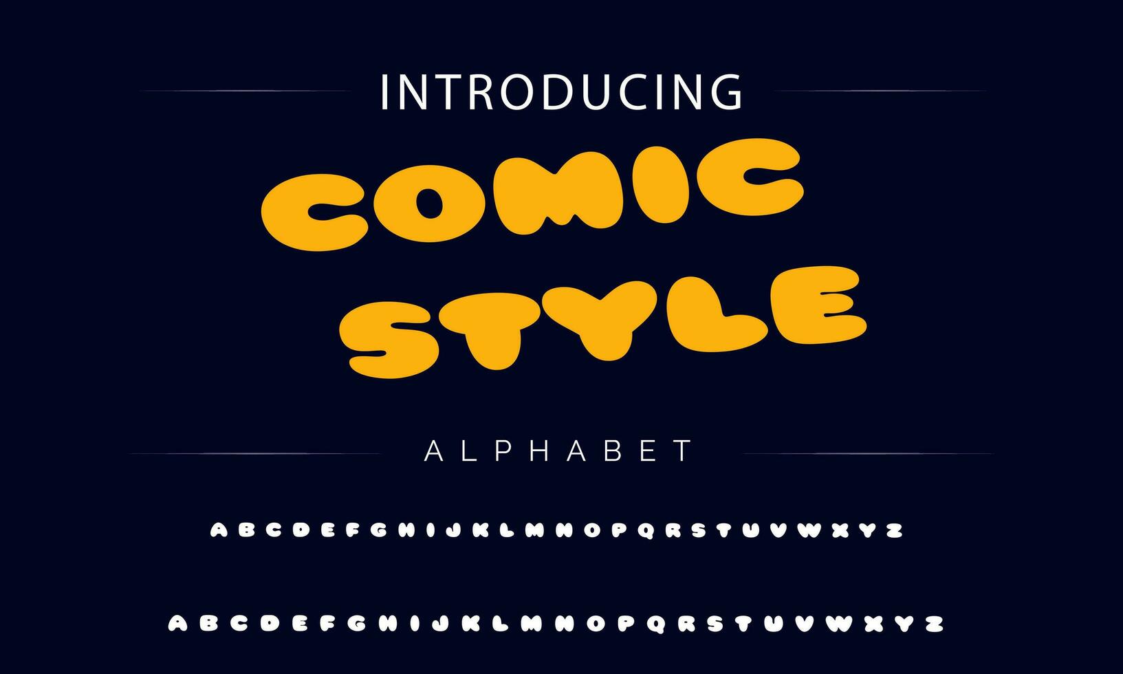 Colorful stylized font and alphabet vector