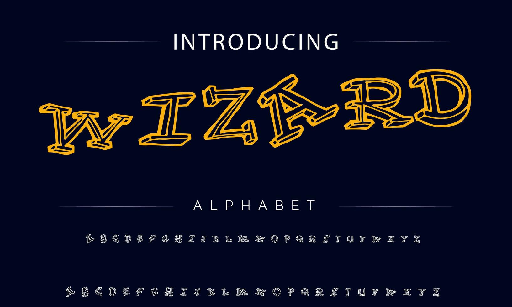 Colorful stylized font and alphabet vector