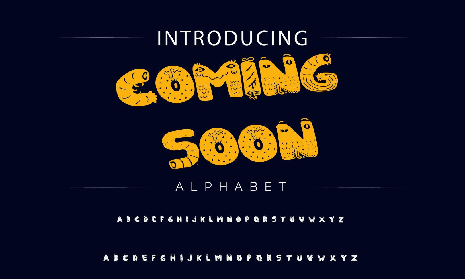 Colorful stylized font and alphabet vector