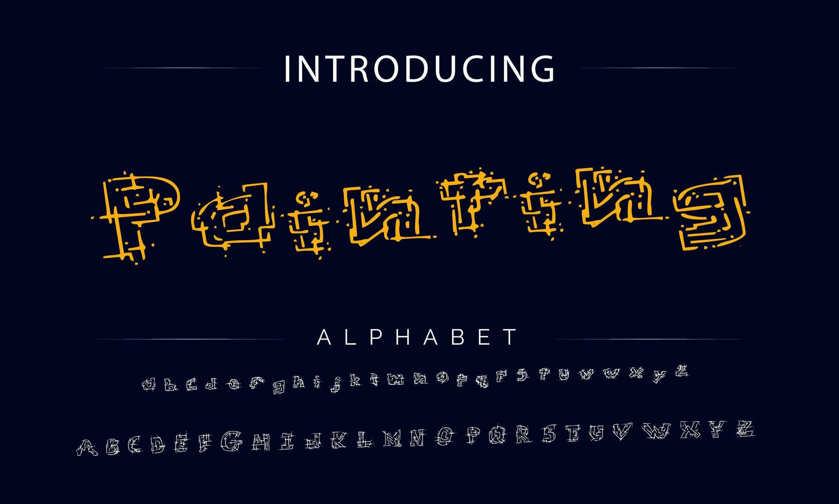 Colorful stylized font and alphabet vector
