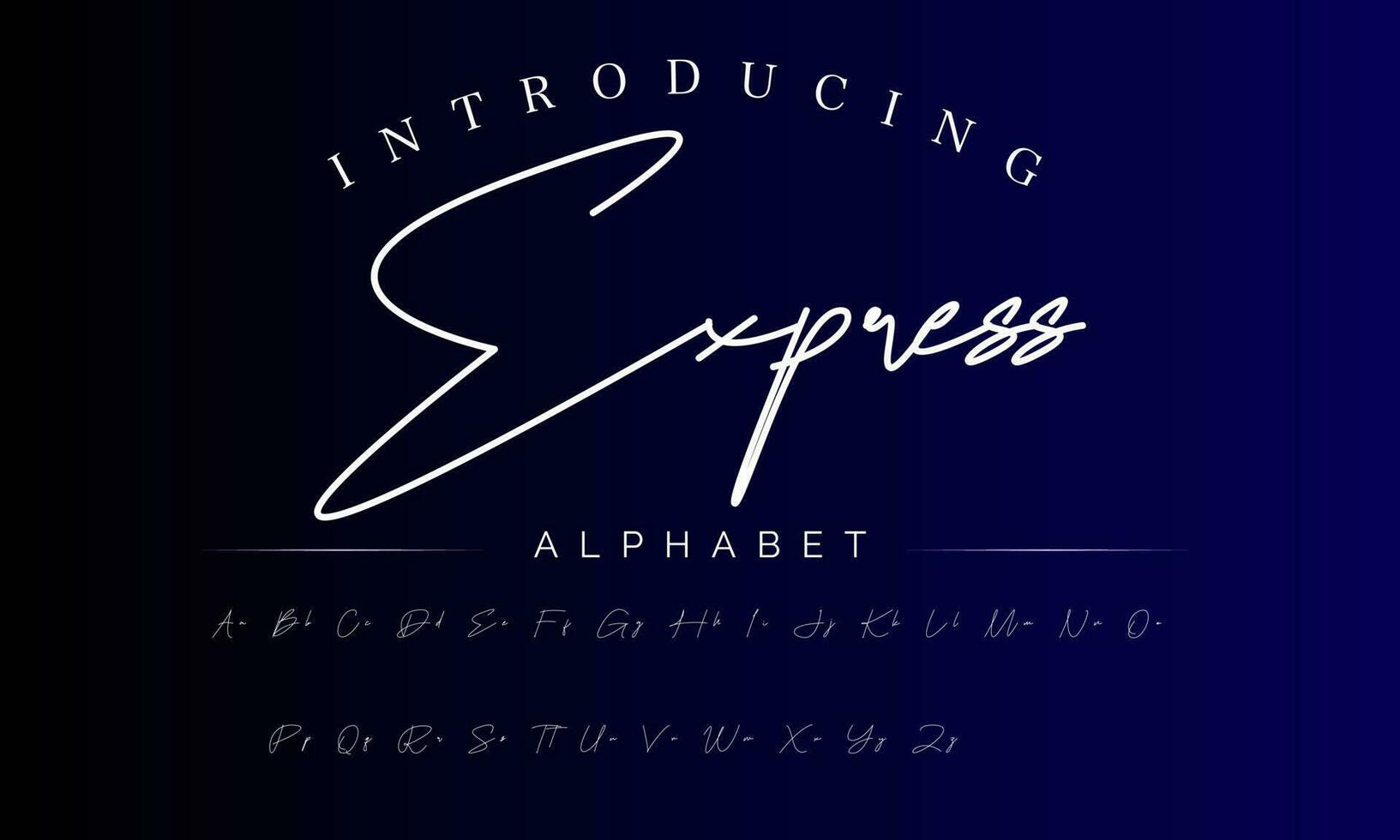 Signature Font Calligraphy Logotype Script Brush Font Type Font lettering handwritten vector