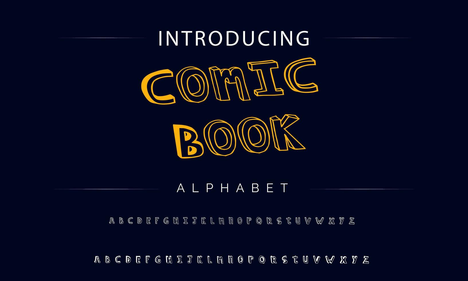 Colorful stylized font and alphabet vector