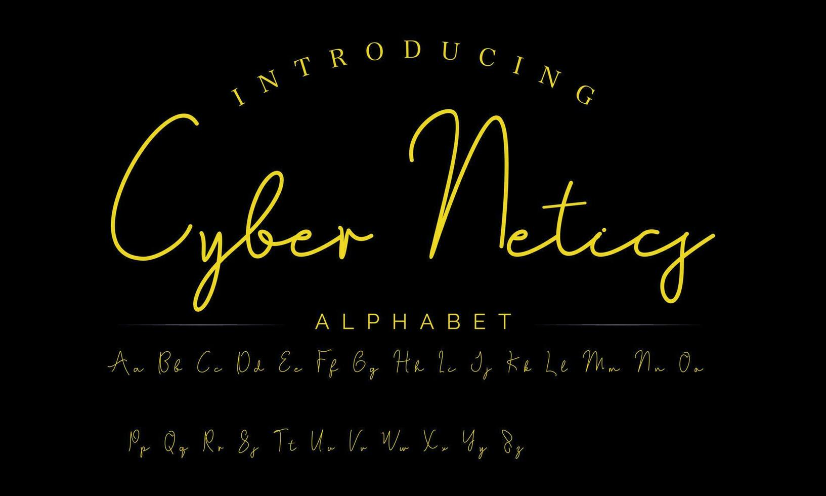 Lettering signature font isolated on grey background. brus style alphabet. Vector logo letters.