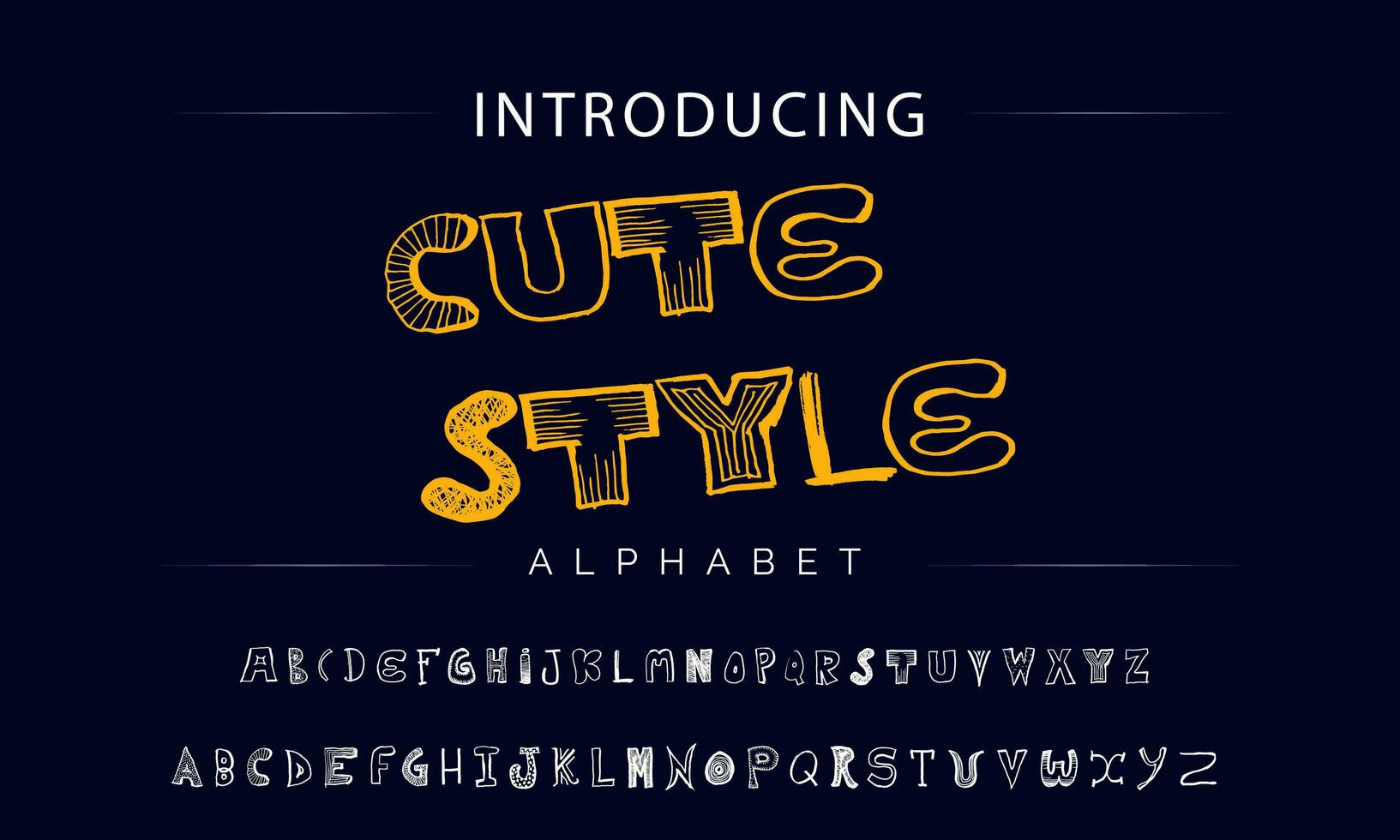 Colorful stylized font and alphabet vector