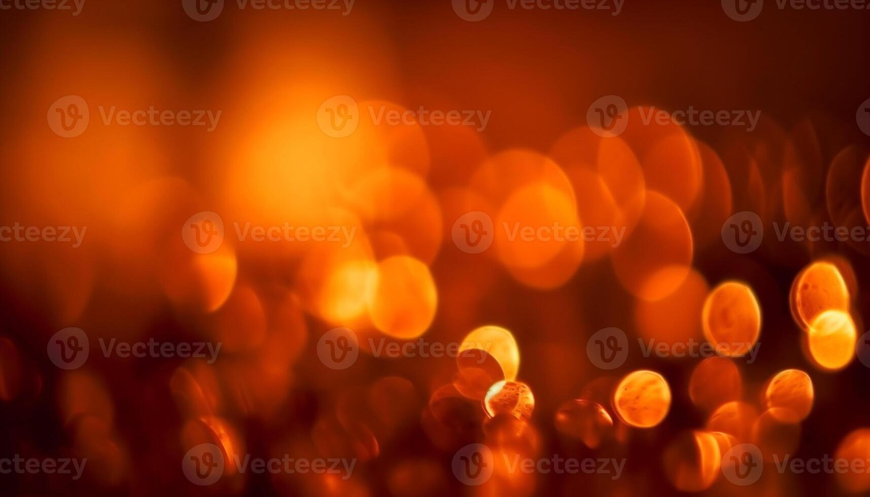 brillante amarillo círculos iluminar el vibrante noche cielo generado por ai foto