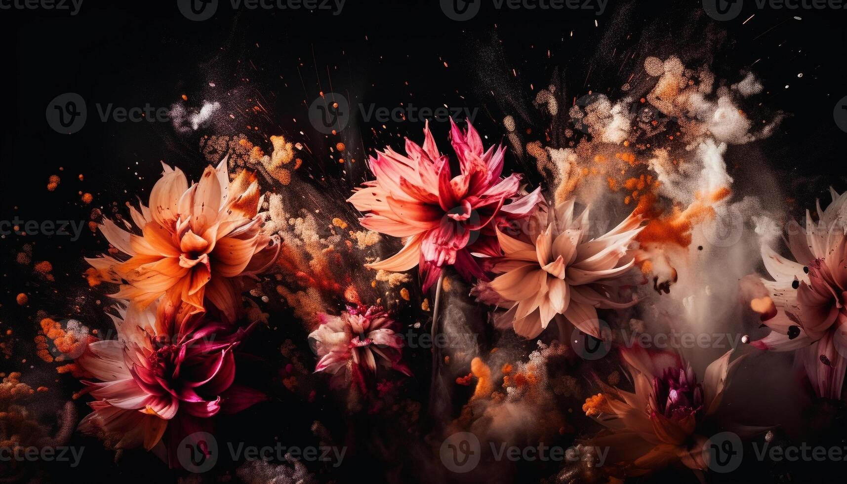 Vibrant chrysanthemum blossom nature fiery gift generated by AI photo