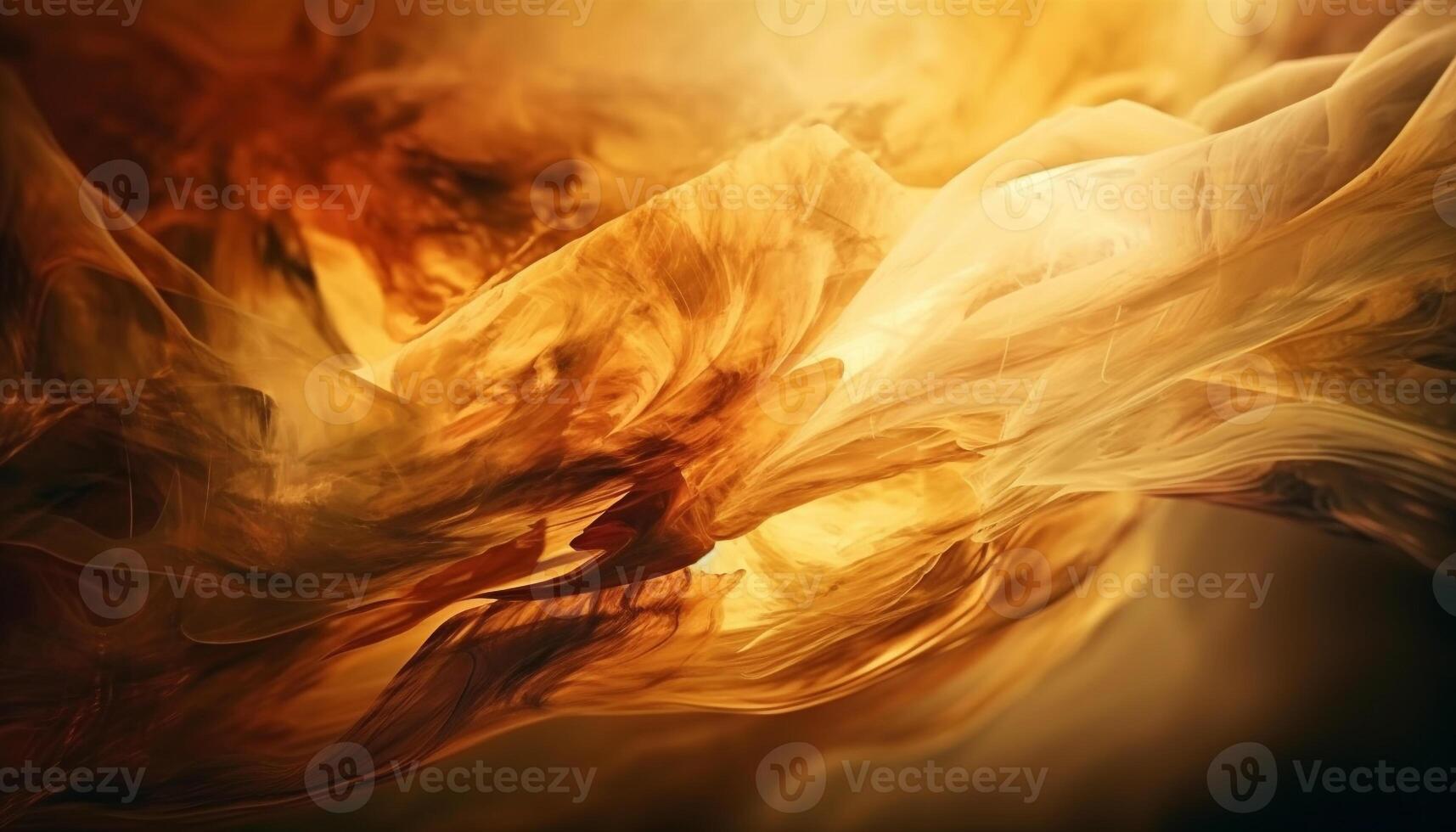Abstract yellow patterns burn in fiery flames generated by AI photo