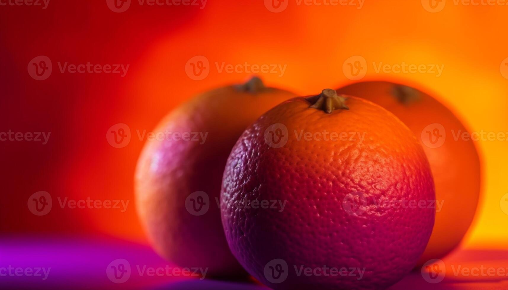 Juicy citrus fruit slice perfect for refreshing meal generated by AI photo