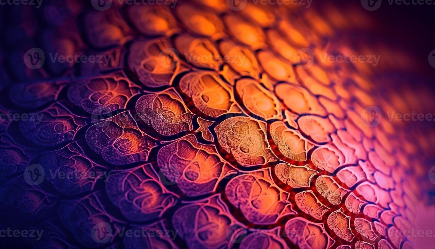 Microscopic cells connecting pattern of life marvels generated by AI photo