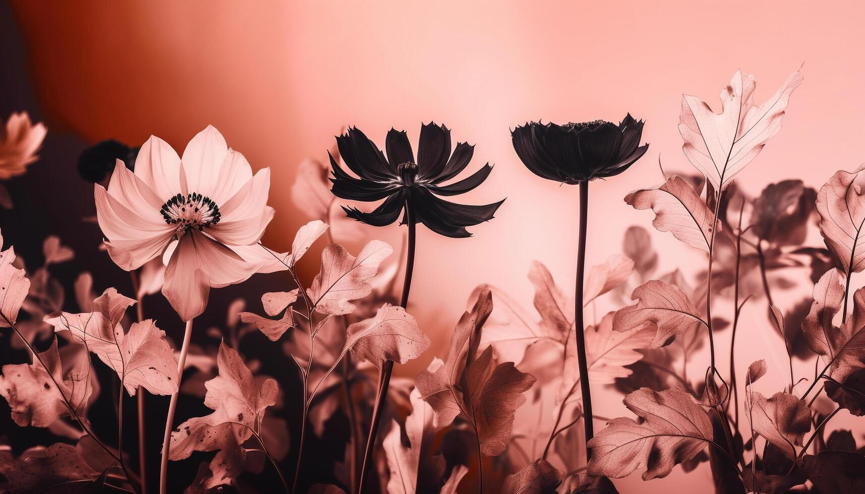 Vibrant wildflower bouquet, fragility of nature beauty generated by AI photo