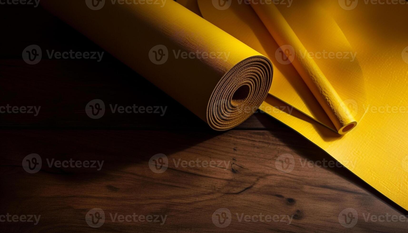 Abstract wood plank design in yellow and white generated by AI photo