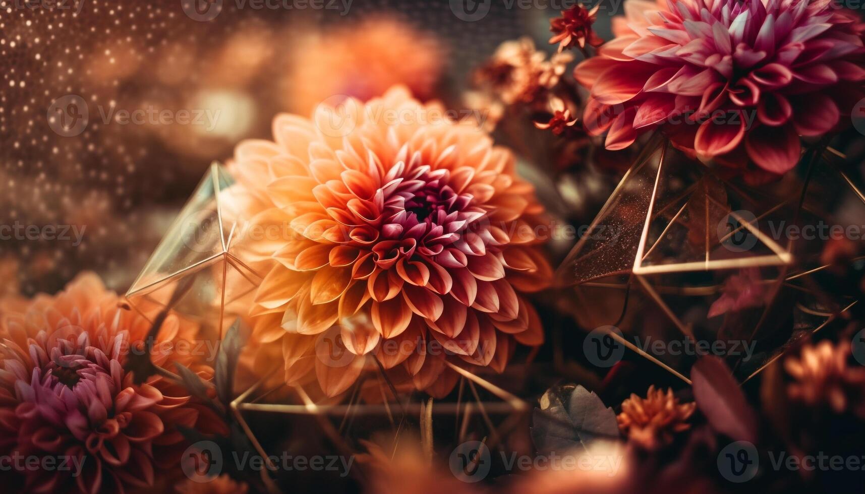 Vibrant multi colored bouquet displays autumn beauty generated by AI photo