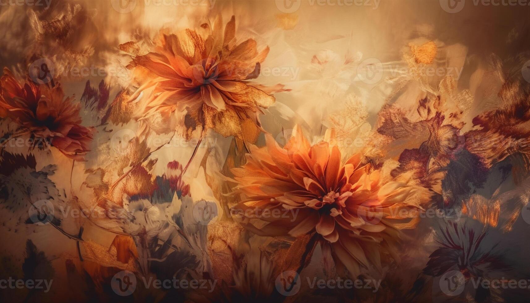 Vibrant petals adorn meadow in springtime sunset generated by AI photo