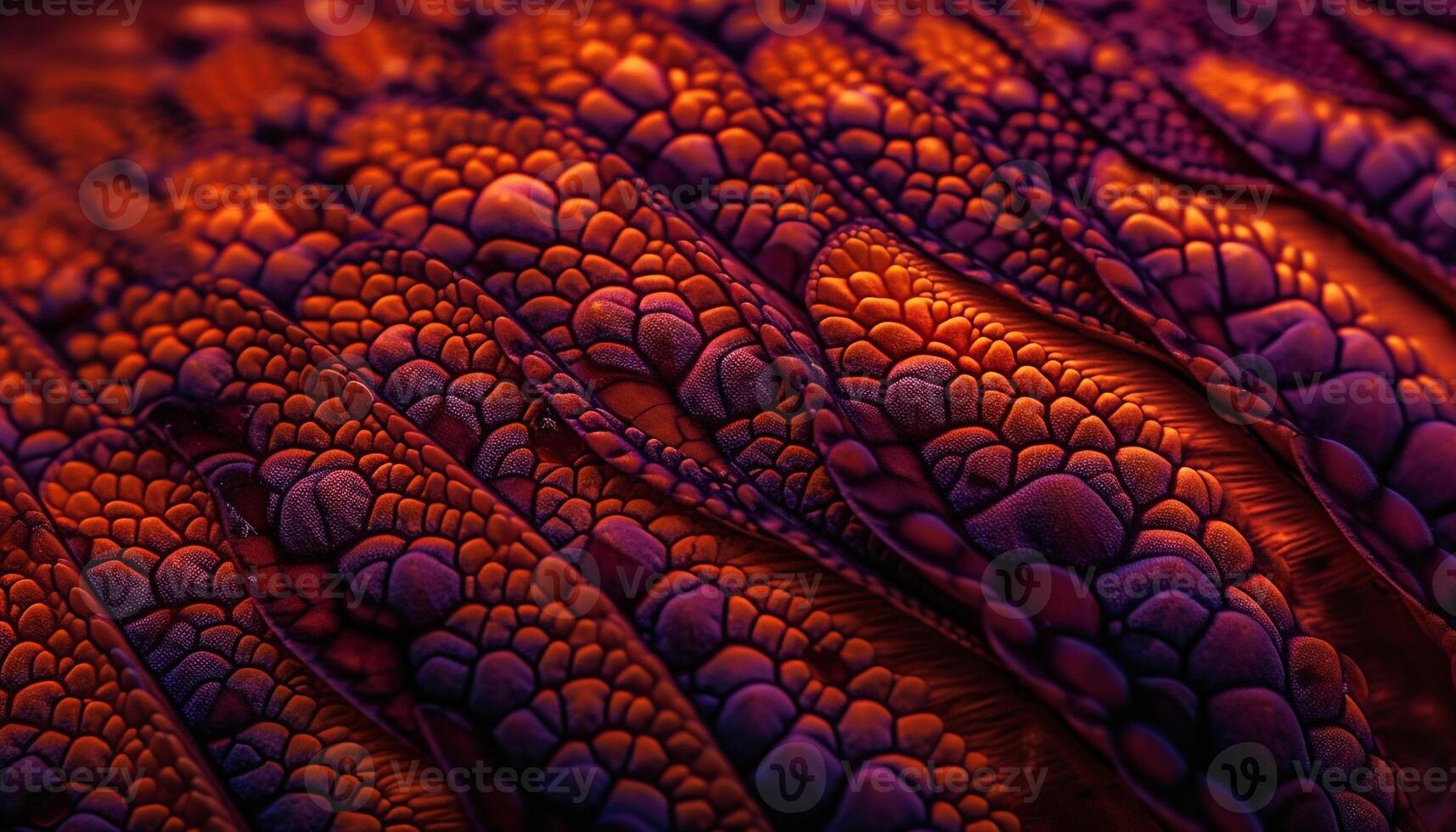 Colorful reptile swims amidst textured underwater backdrop generated by AI photo