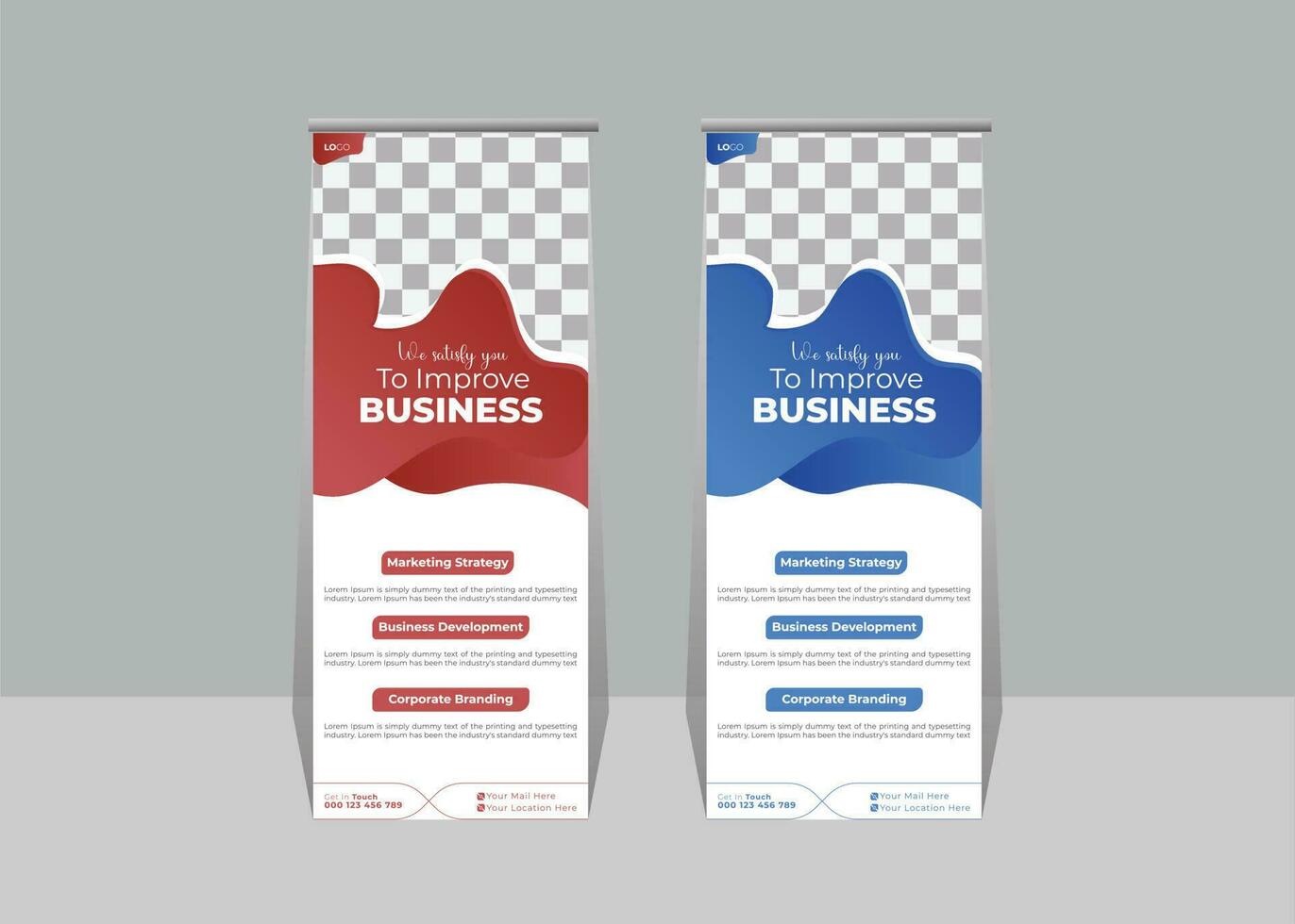 Modern Business Rollup Banner Template vector