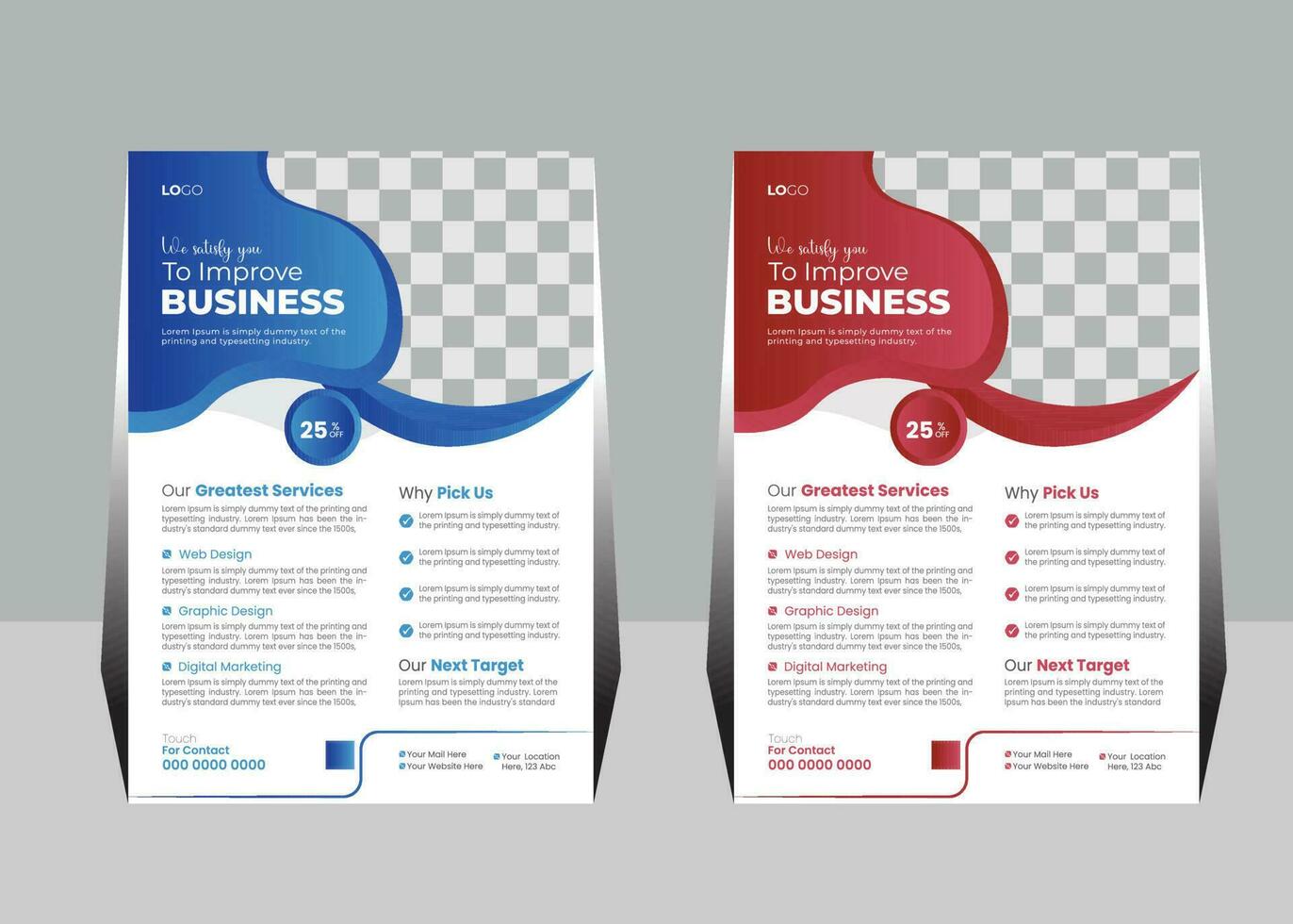 Modern Business Flyer Design Template vector