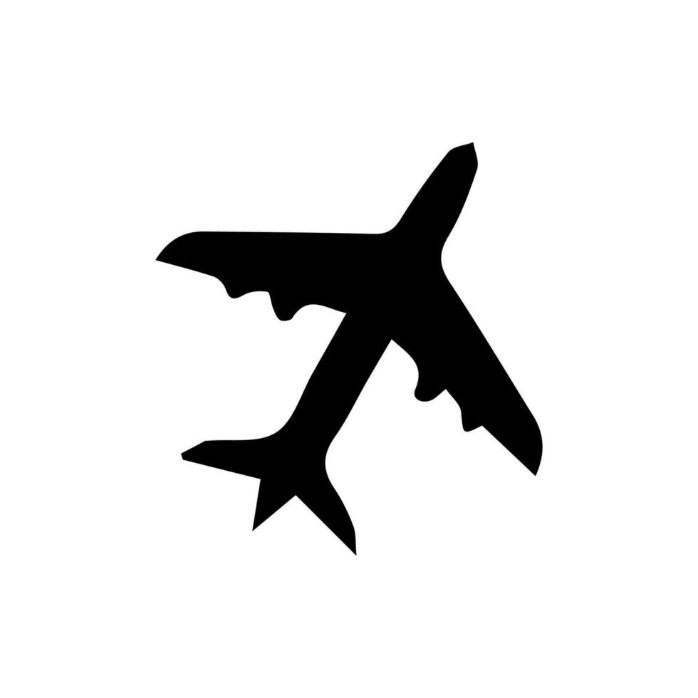 Plane icon vector, solid illustration, pictogram isolated on white. vector illustration