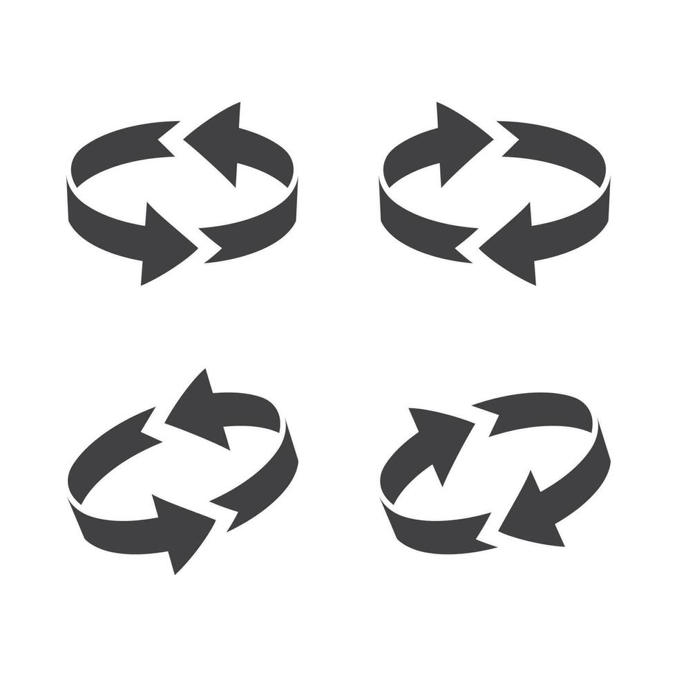 Rotation or circular arrows icon isolated vector illustration.