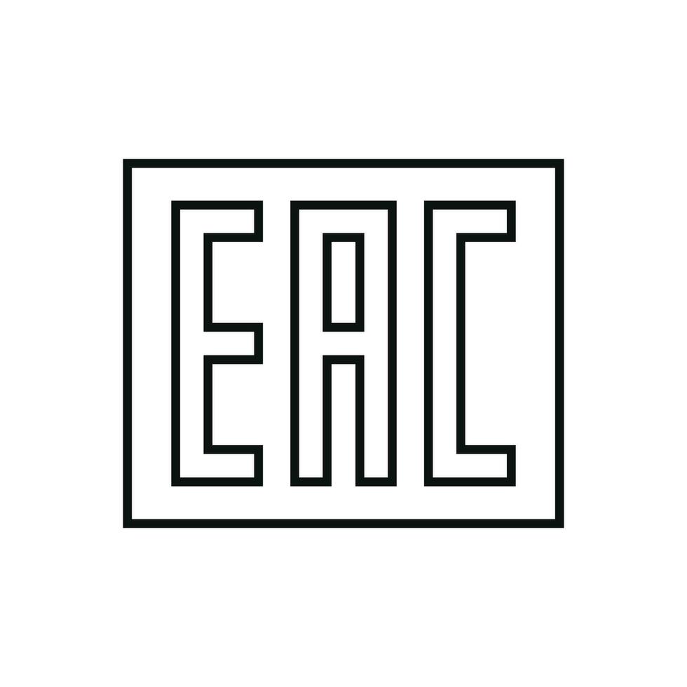 EAC mark icon isolated on white background vector