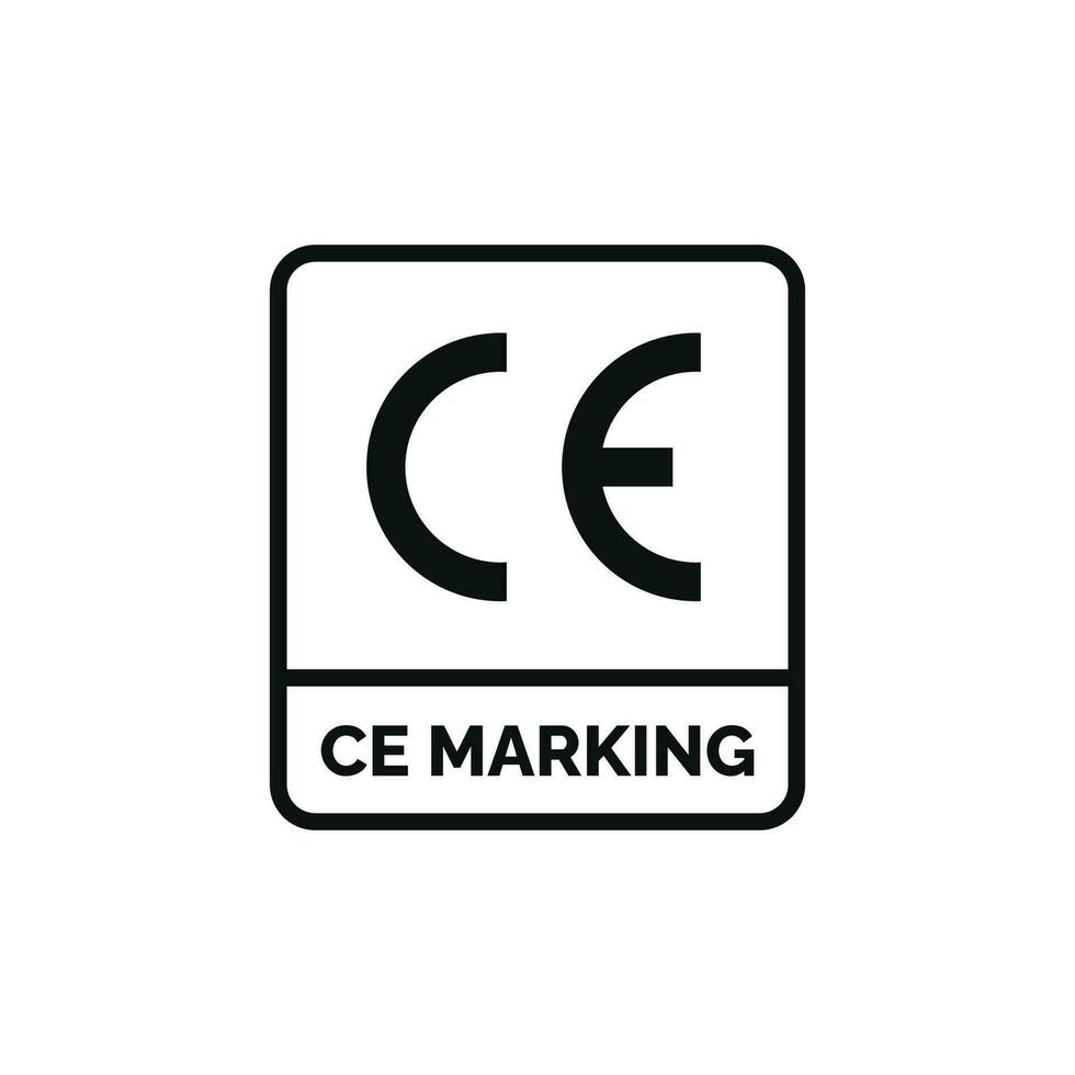 CE marking icon isolated on white background vector