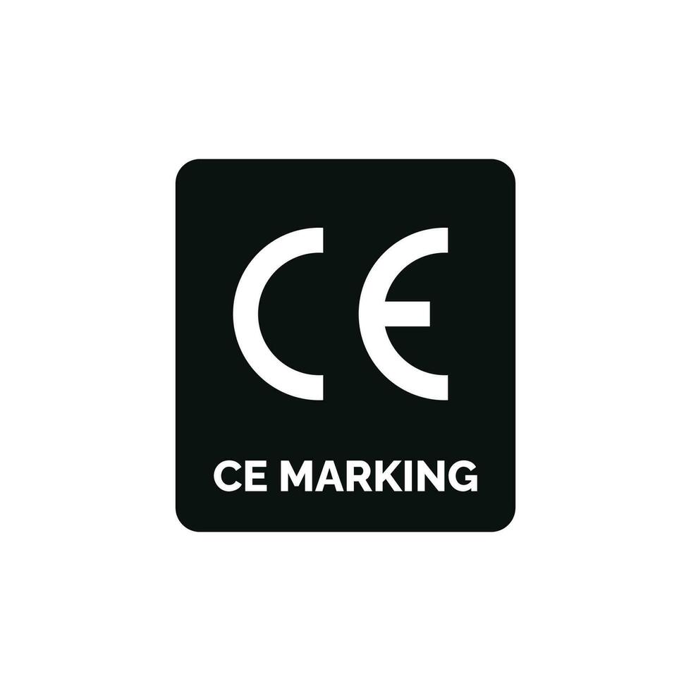 CE marking icon isolated on white background vector