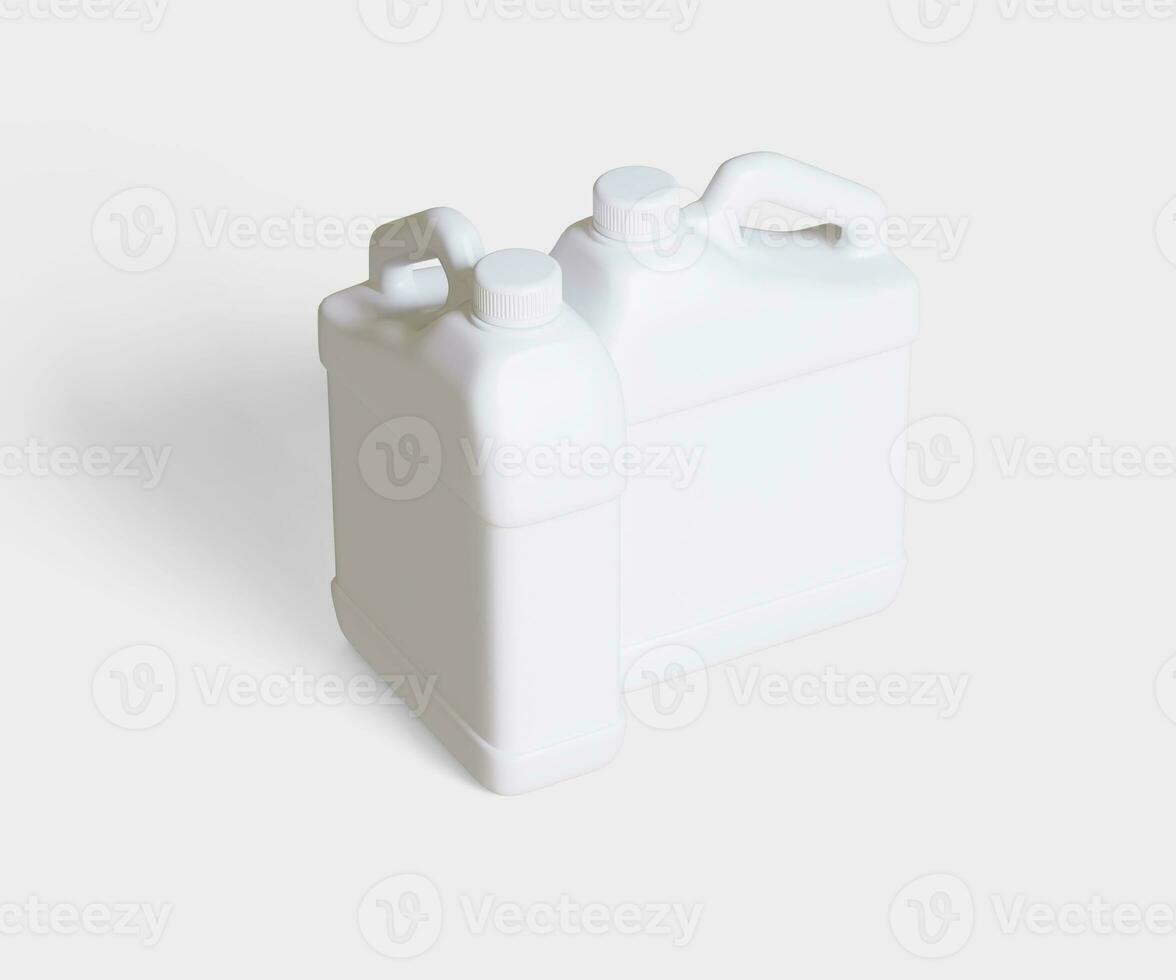 Container jerry can white color photo