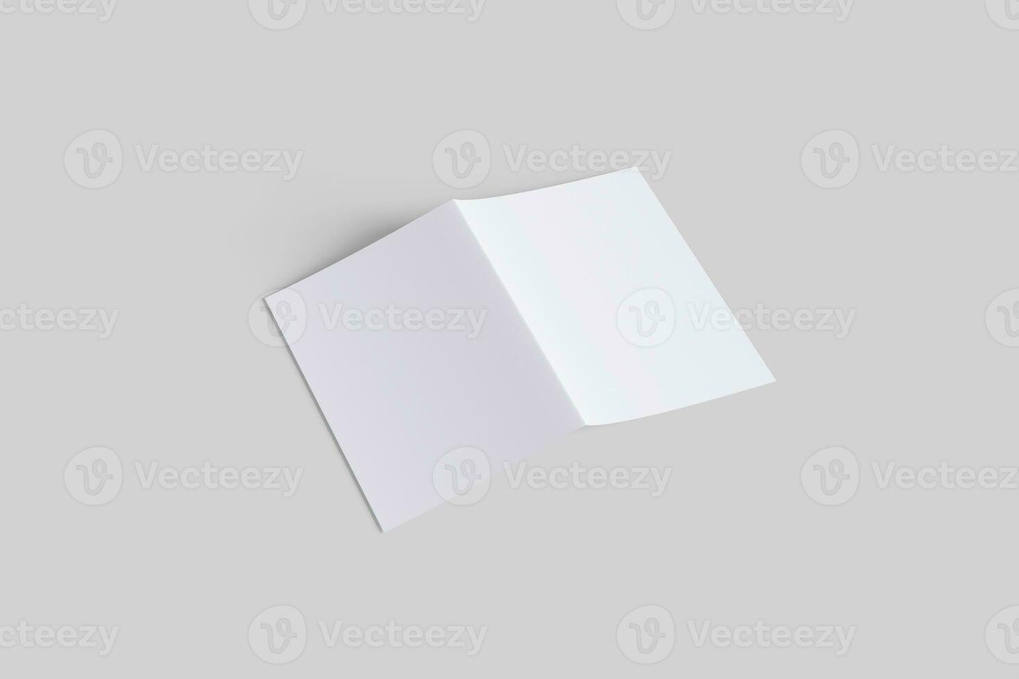 A5 business brochure white color and realistic textures photo